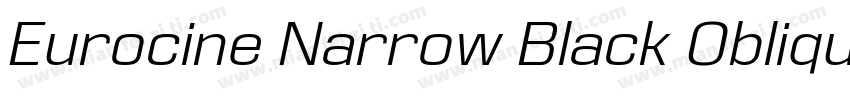 Eurocine Narrow Black Oblique字体转换